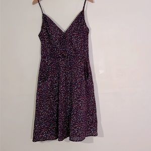 Gap size 0 purple confetti print dress… with pockets!